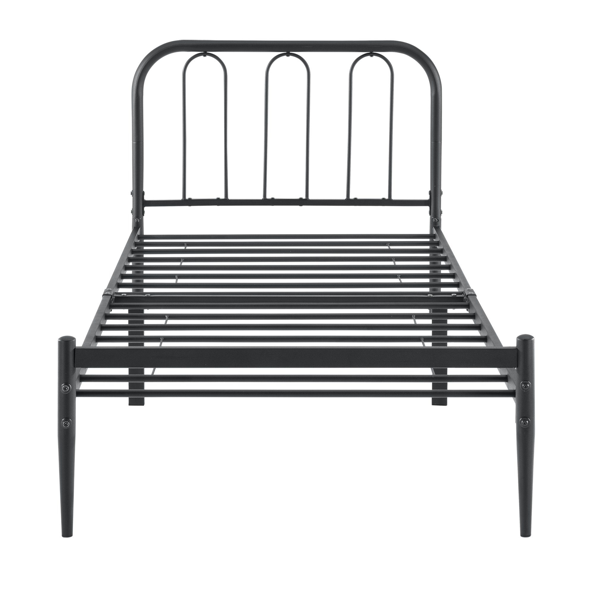 en.casa Metallbett, Hanko Bettgestell schwarz in verschiedenen Größen