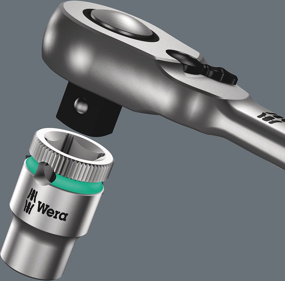 Wera 8004 C Zyklop Metal Knarre mit Umschalthebel mit 1/2