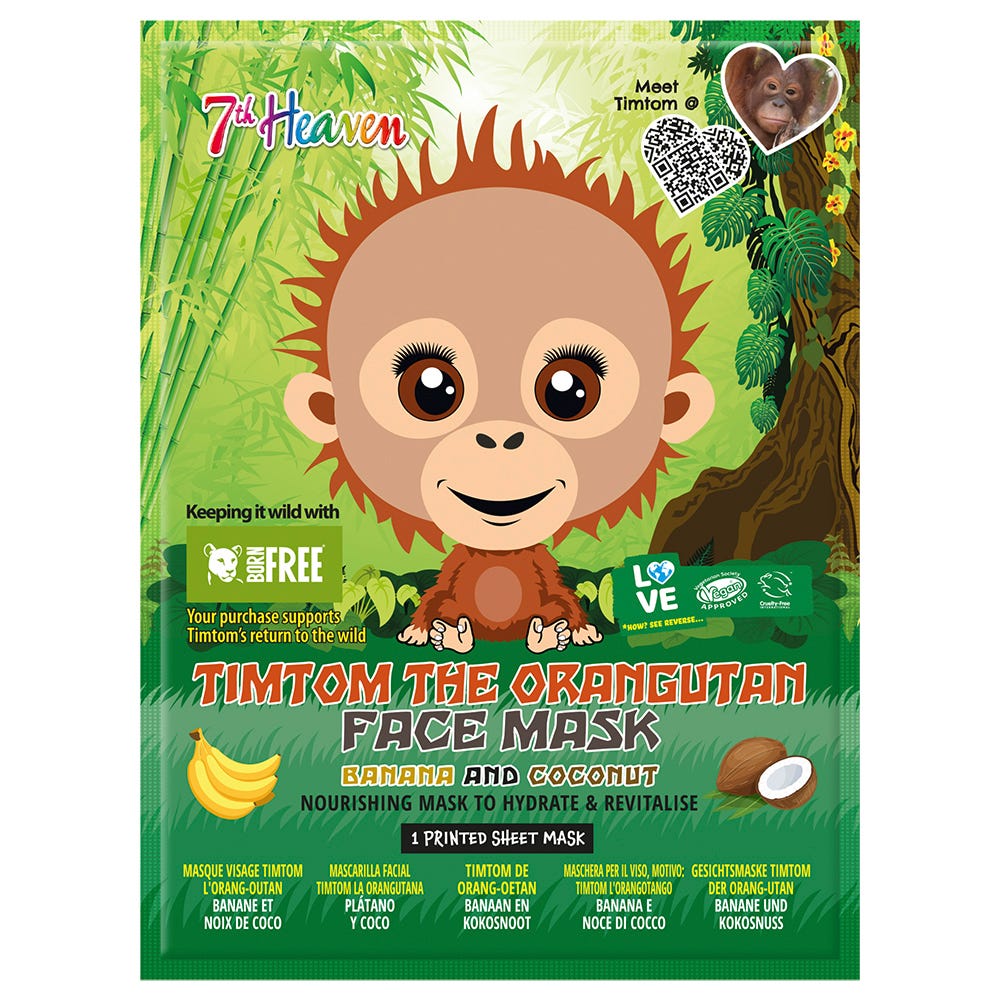 7th Heaven Animal Orangutan Face Maske 27g