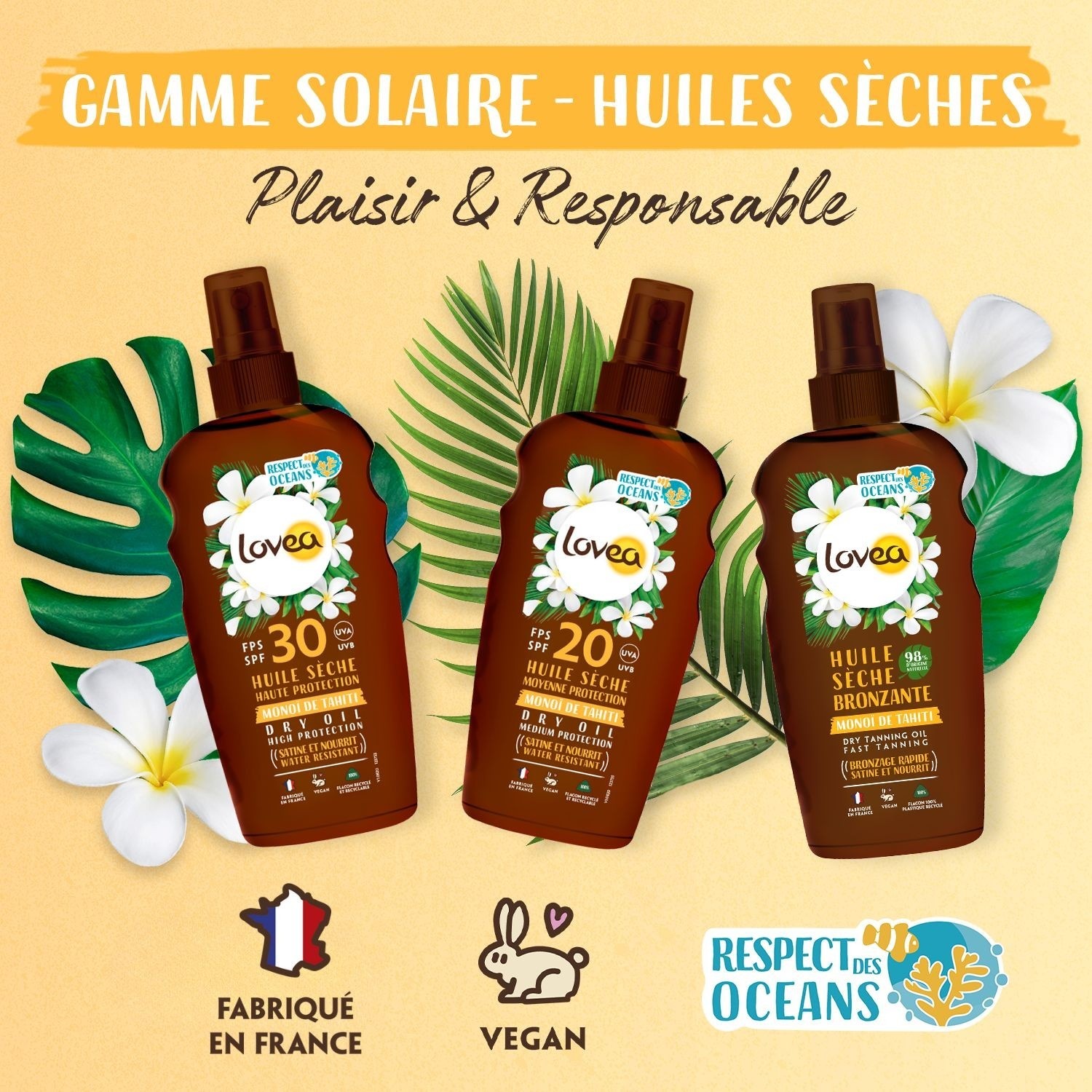 Lovea Dry Oil SPF 30 High Protection Tahitian Monoi