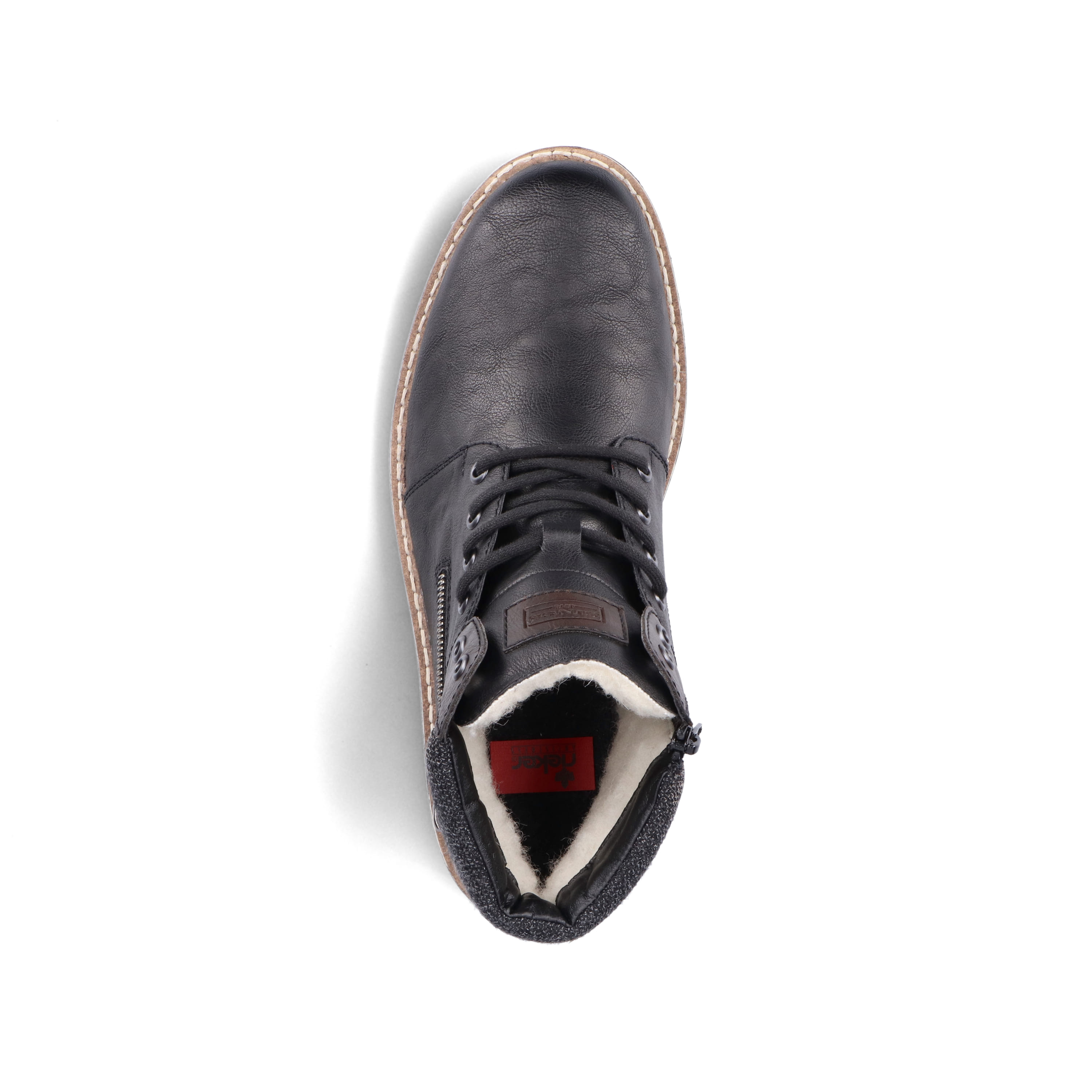 Rieker Herren Schnürstiefel asphaltschwarz