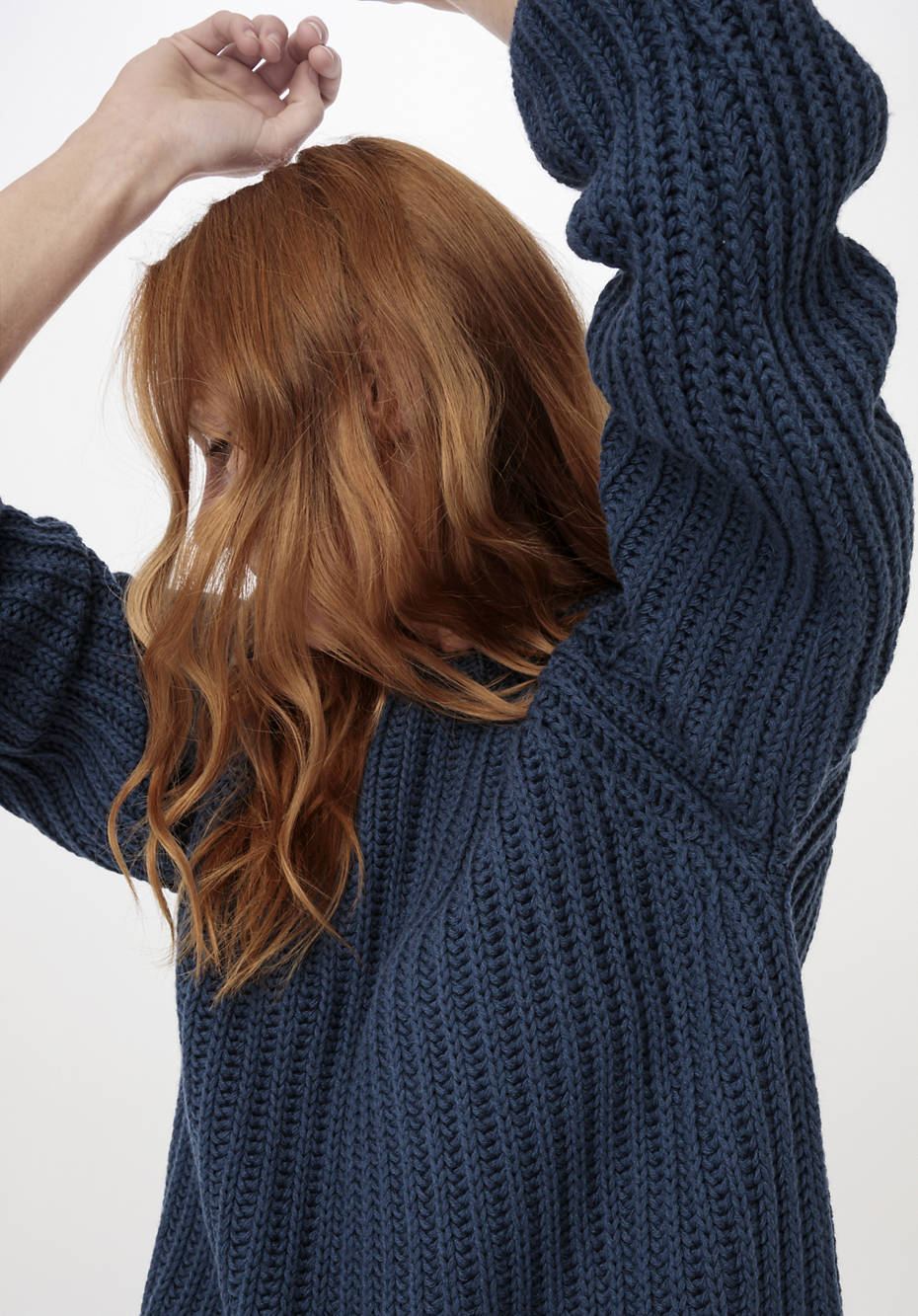 Raglan-Pullover aus Bio-Baumwolle und Bio-Merinowolle