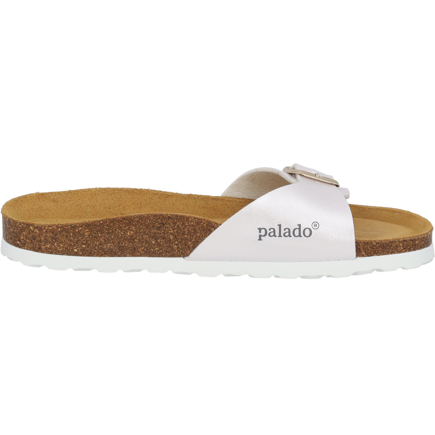 Palado Malta Metallic, Pantoletten, Damen, Metallic Weiß Gold