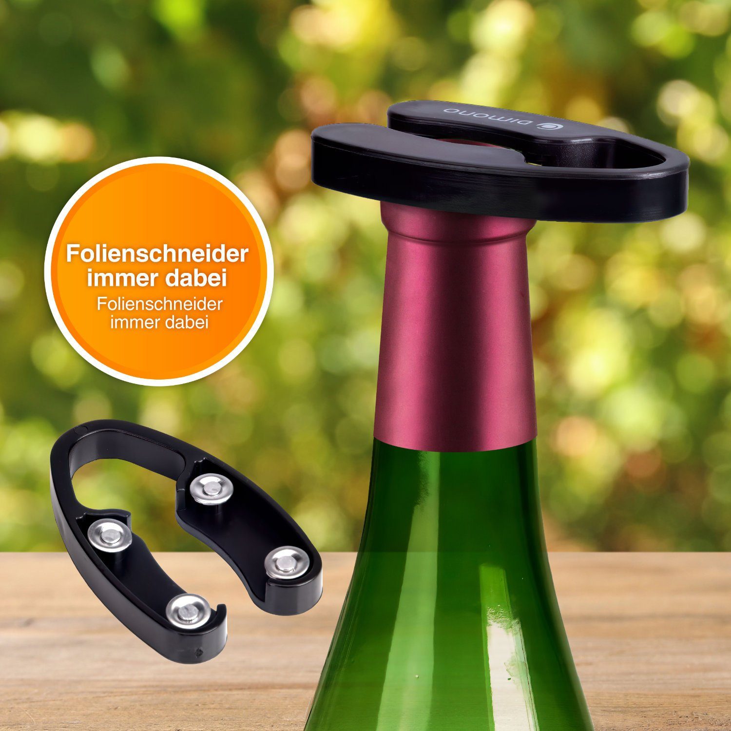 Dimono Outdoor-Flaschenkühler Wein-Kühlstab, 4-in-1 Premium Flaschenkühler