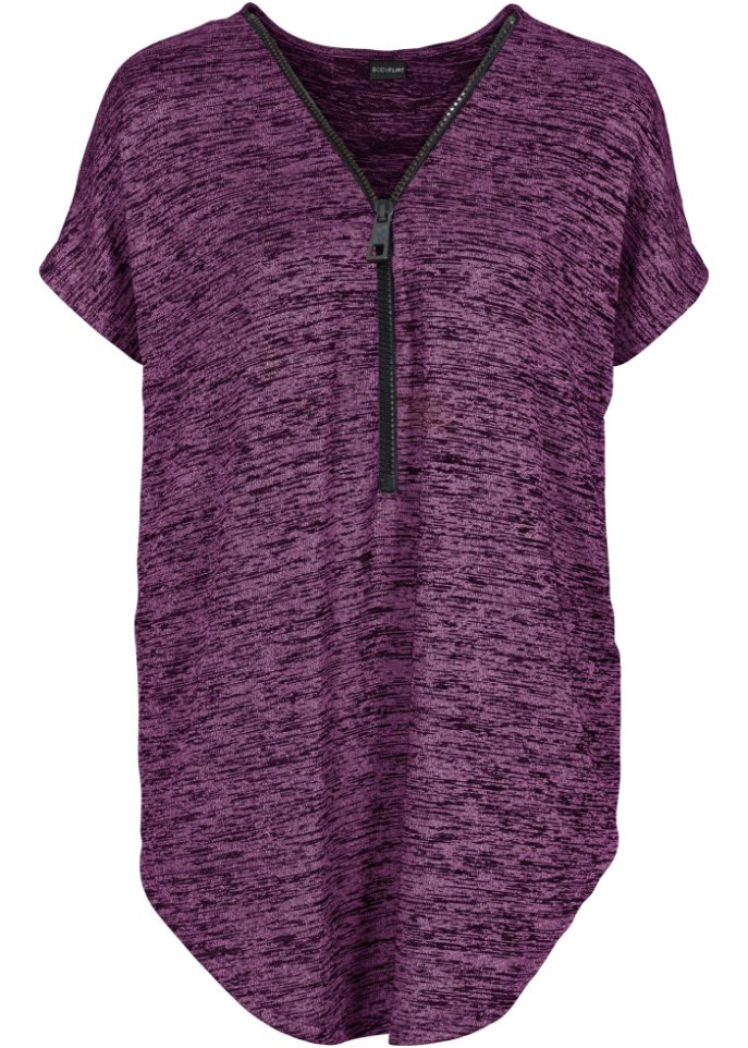 Oversize-Shirt mit Reißverschluss
