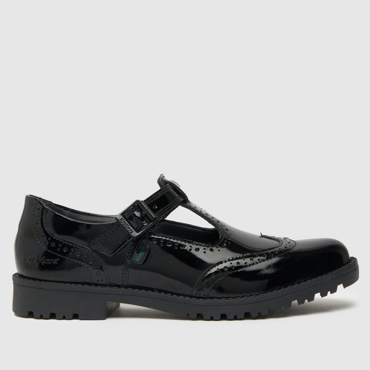 Kickers fekete lachly brogue T-baros lányka ifjúsági cipő