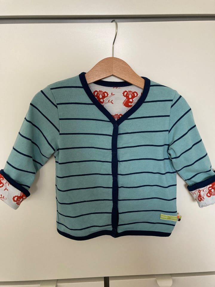 loud   proud Wende-Sweatjacke in Hellblau günstig kaufen 86/92