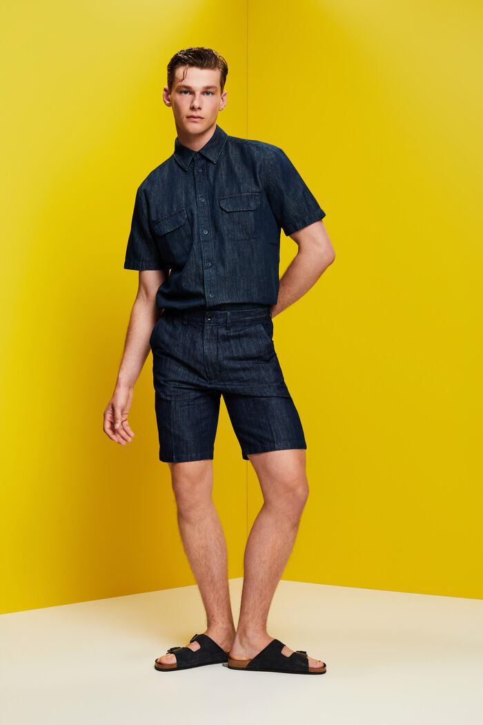 Kurzarmhemd im Jeans-Look