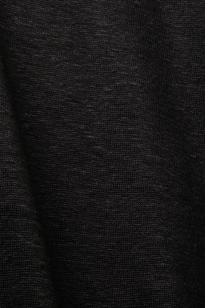 T-Shirt mit Polokragen, 100 % Leinen