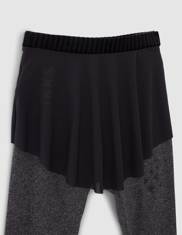 Leggings gris 2-en-1 et jupe en tulle fille
