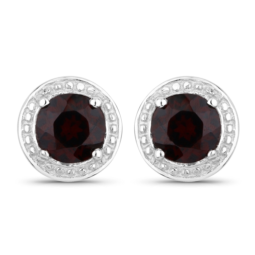 Rafaela Donata Boucles doreilles Argent sterling Grenat en Argent Bijoux