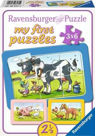 Kinderpuzzle ab 2 Jahren - Gute Tierfreunde - 6 Teile