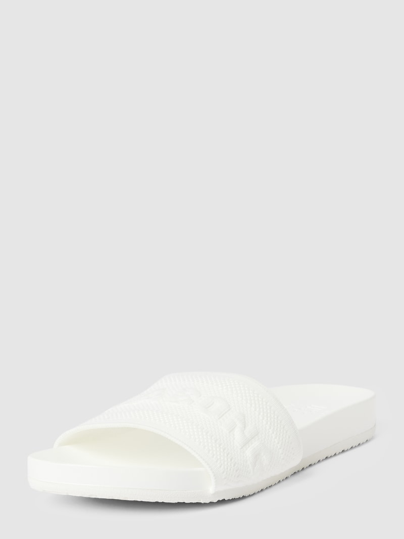 Slides mit Label-Details Modell 'CRUZ' in offwhite