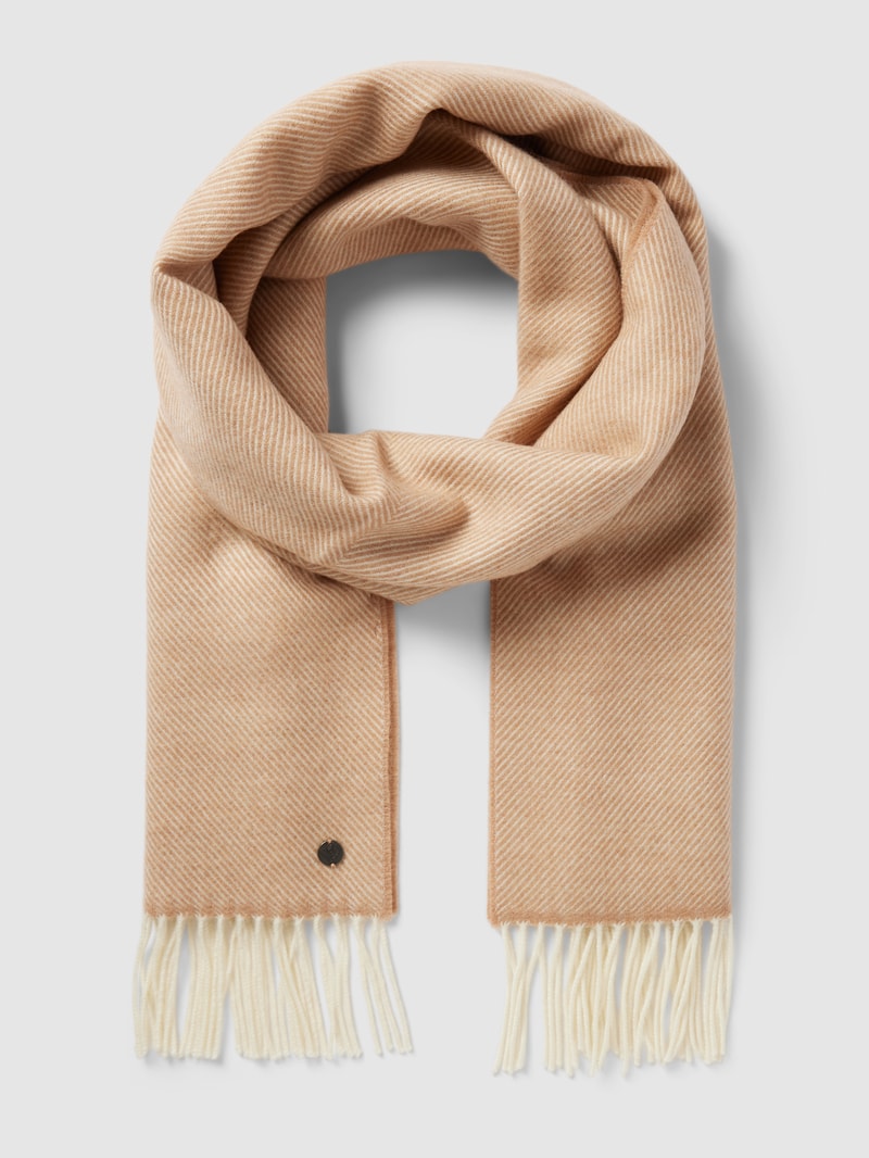 Schal mit Streifenmuster in camel