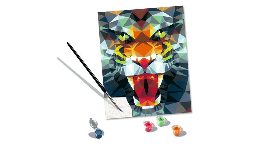 Ravensburger Beschäftigung - CreArt - Malen nach Zahlen 23514 – Polygon Tiger