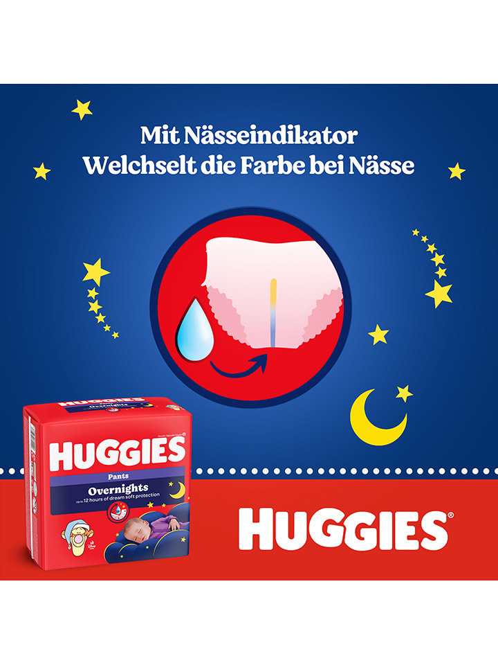 HUGGIES 4er-Set: Overnight-Höschenwindeln Gr. 6, 15-25 kg (4x 22 Stück) günstig kaufen onesize