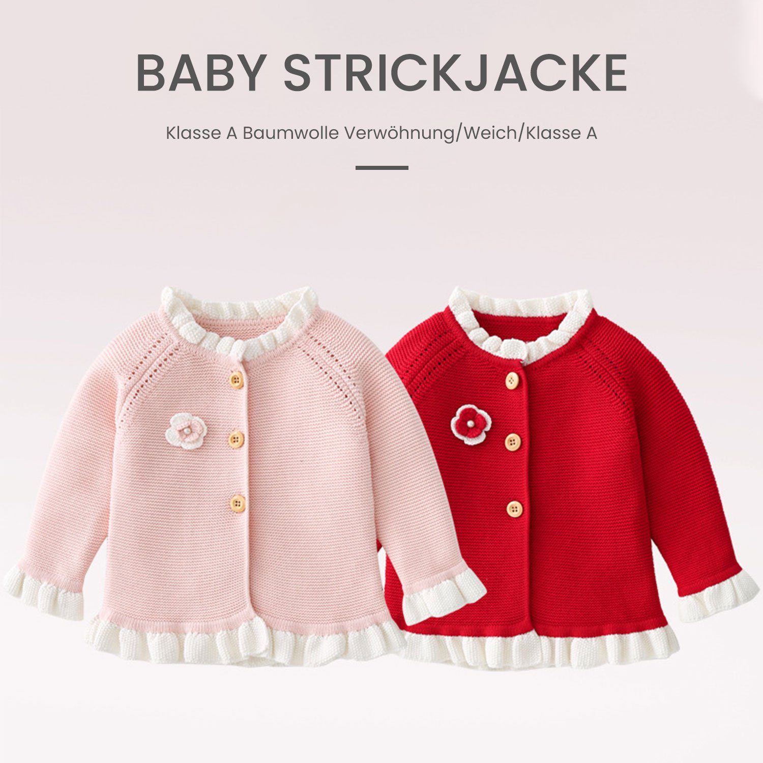 TOPMELON Strickjacke Kinder Mädchen Strickjacke Herbst Gestrickt Pullover