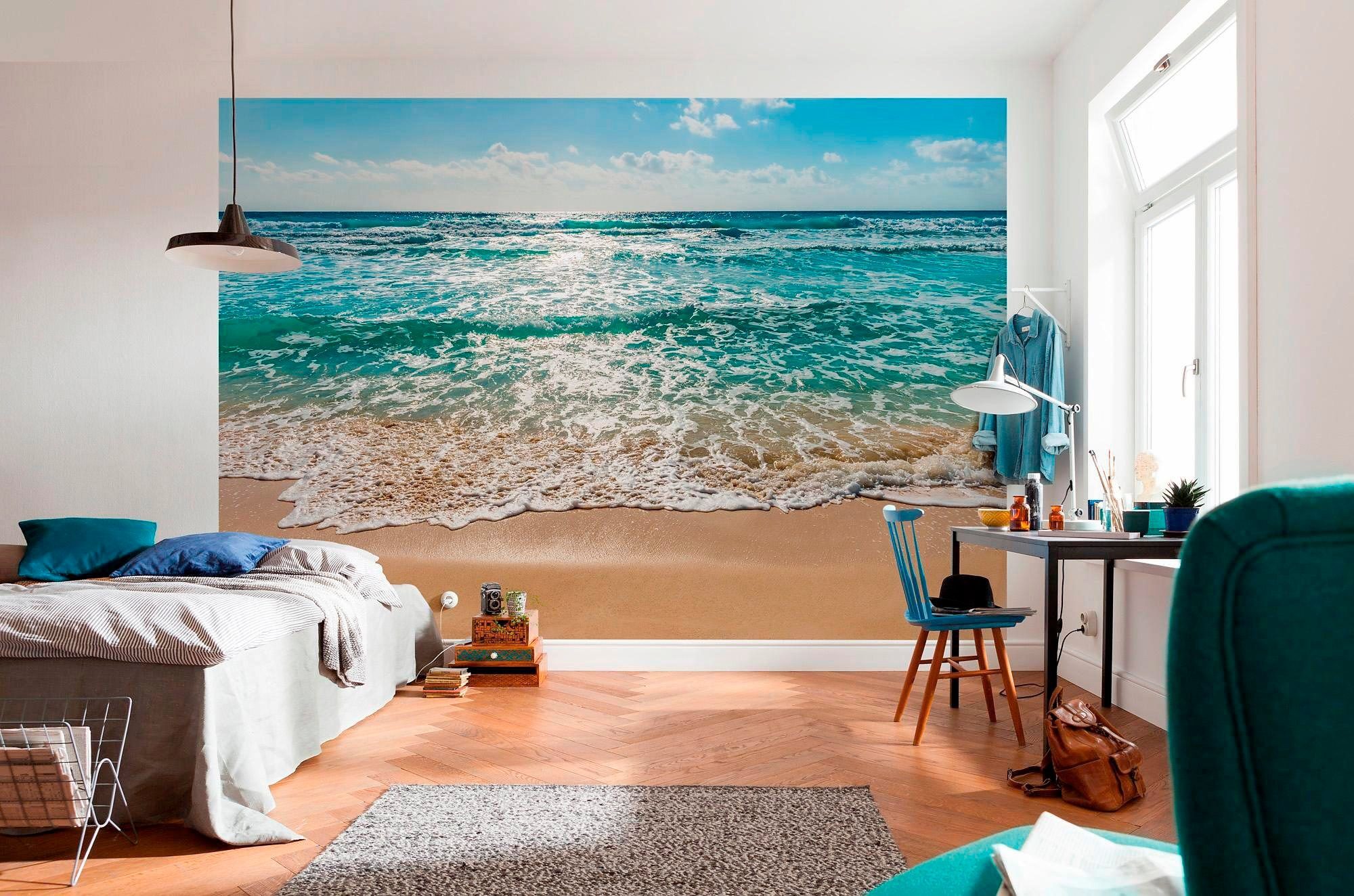 Komar Fototapete Seaside, 368x254 cm (Breite x Höhe), inklusive Kleister