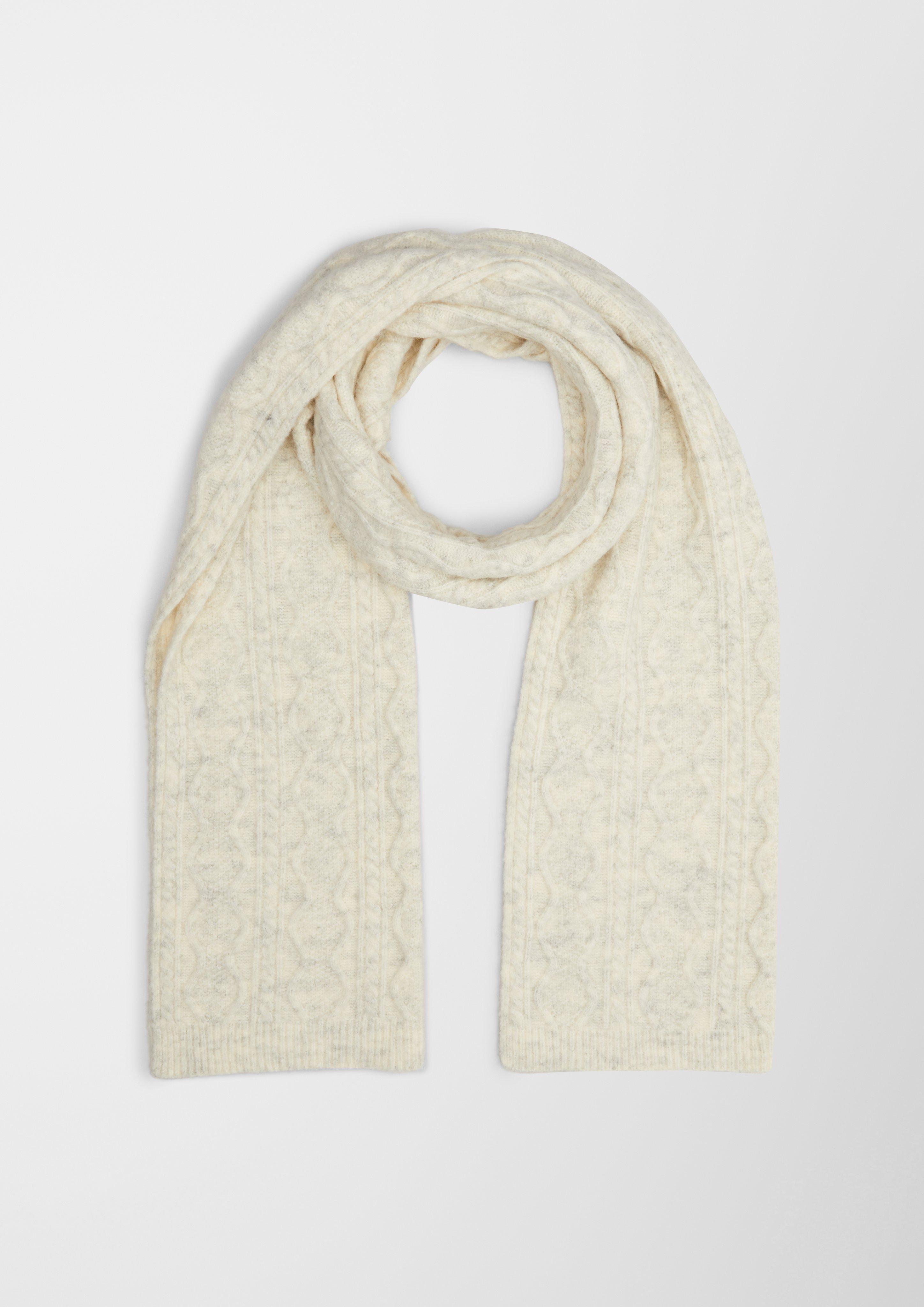 Melange-Schal mit Strickmuster  2122376-02W0