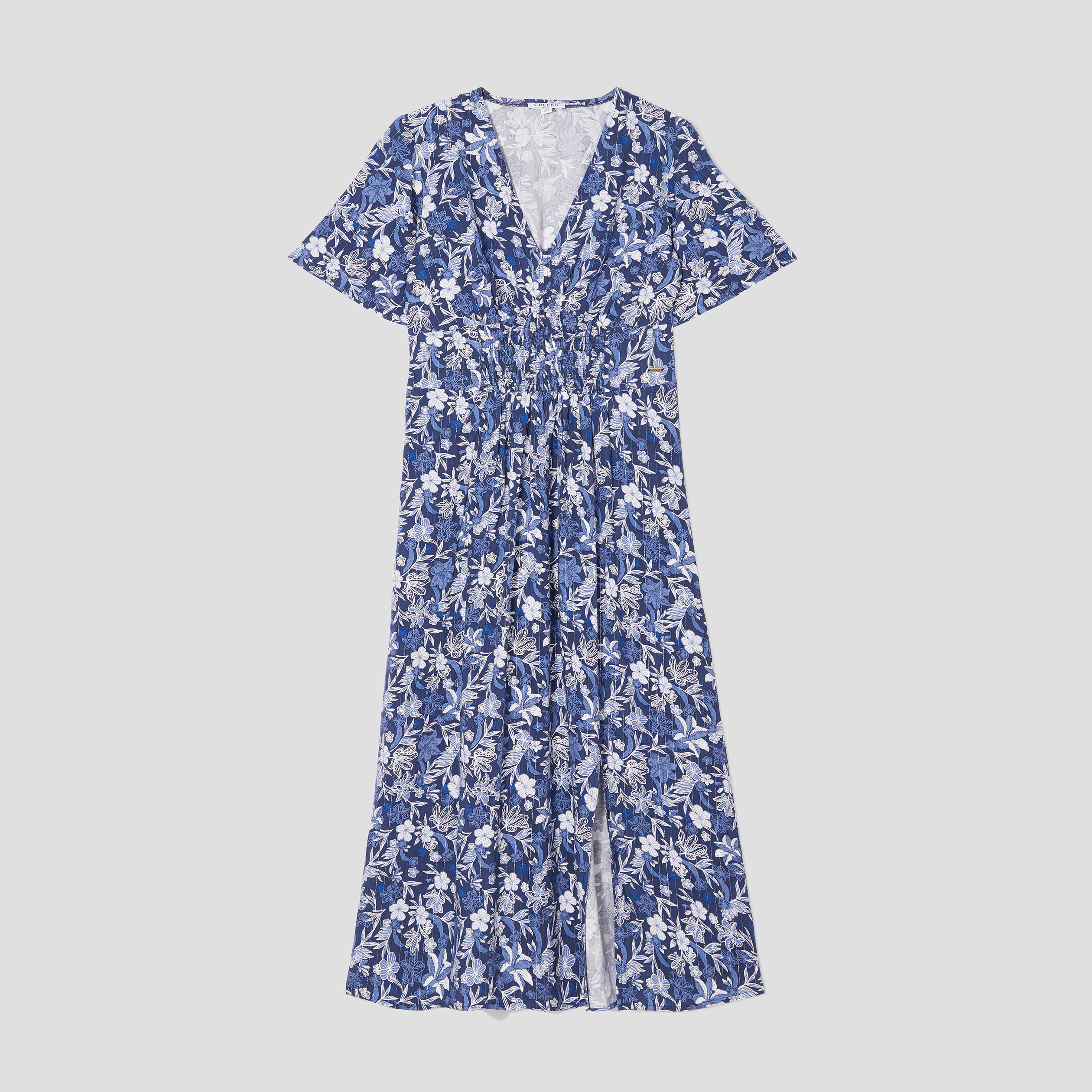 Robe longue droite Creeks bleu marine femme | La Halle