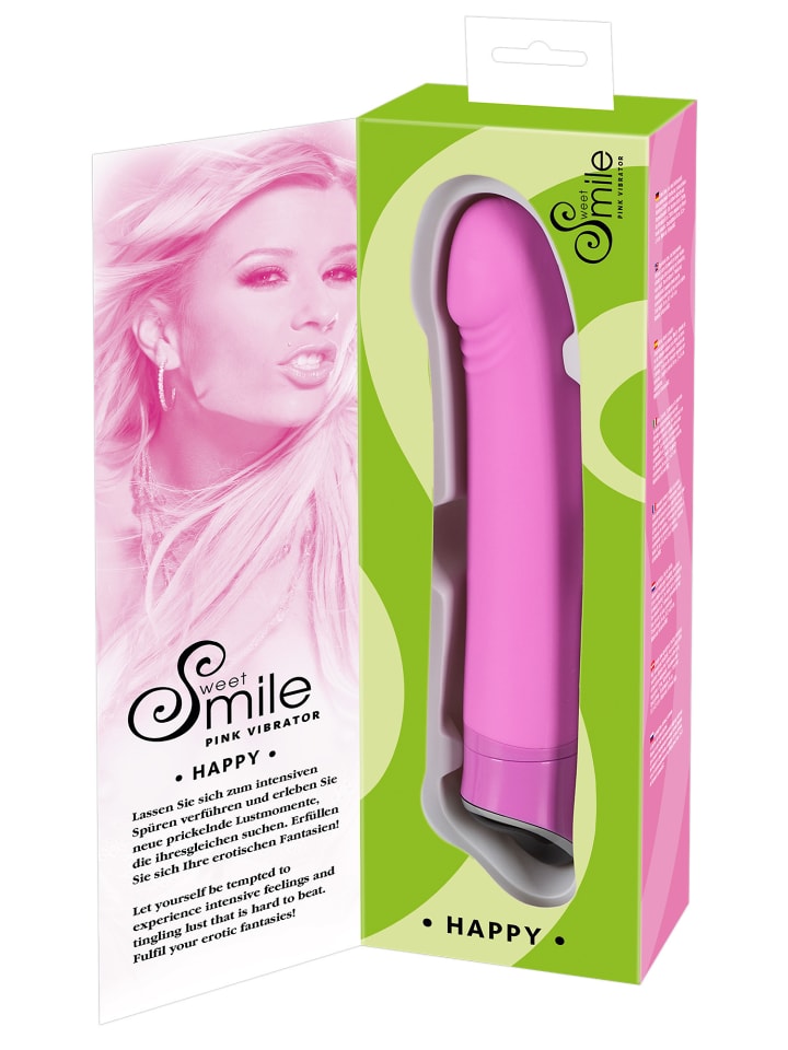 Sweet Smile Vibrator Happy in pink günstig kaufen 22 cm