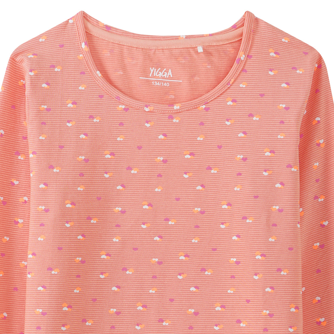 Mädchen Langarmshirt mit Herzchen-Print