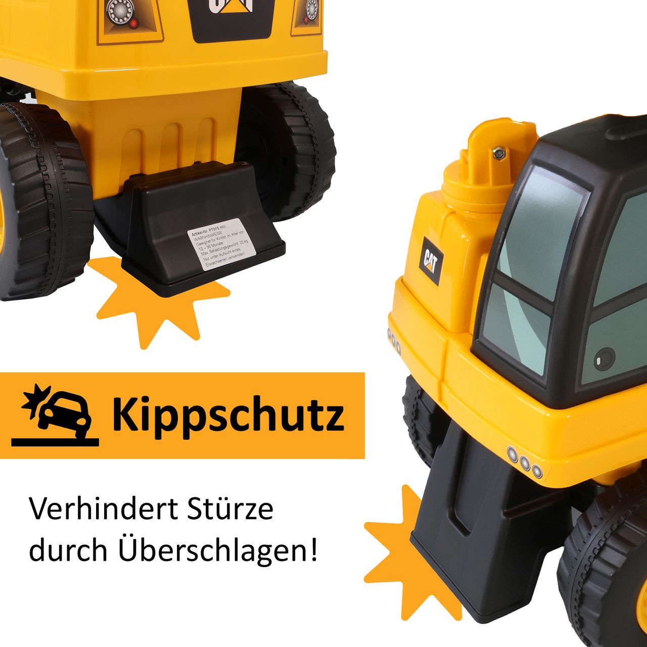 Lemodo Rutschauto Kinderbagger, Bagger zum draufsitzen