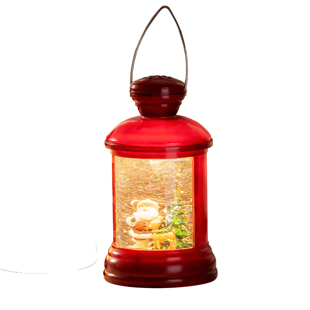 Flower Power LED Schneelaterne LEVI - Weihnachtsmann