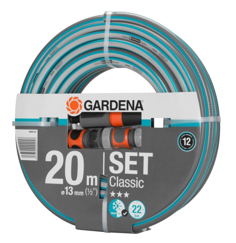 Gardena 18008-20 hageslange klassisk 1/2 20 m + koblinger