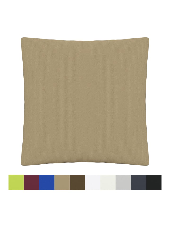 GMD Living 2er Set Jersey Kissenhüllen JESBERG in Farbe Sand günstig kaufen