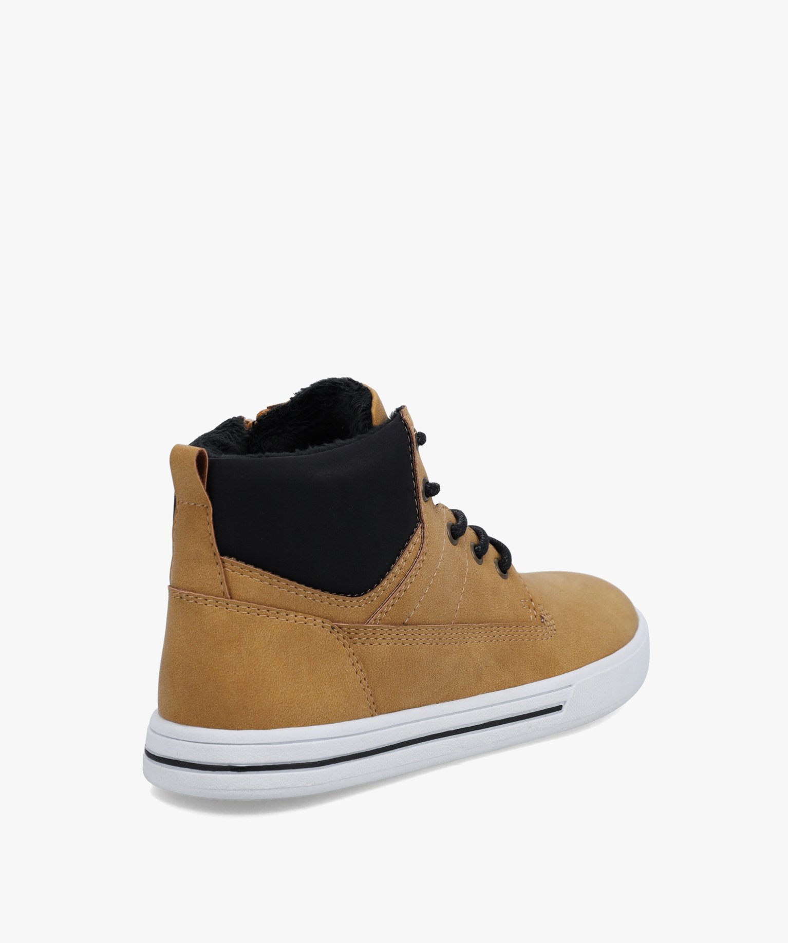 Boots fourrées Garçon en suédine unie camel | GEMO