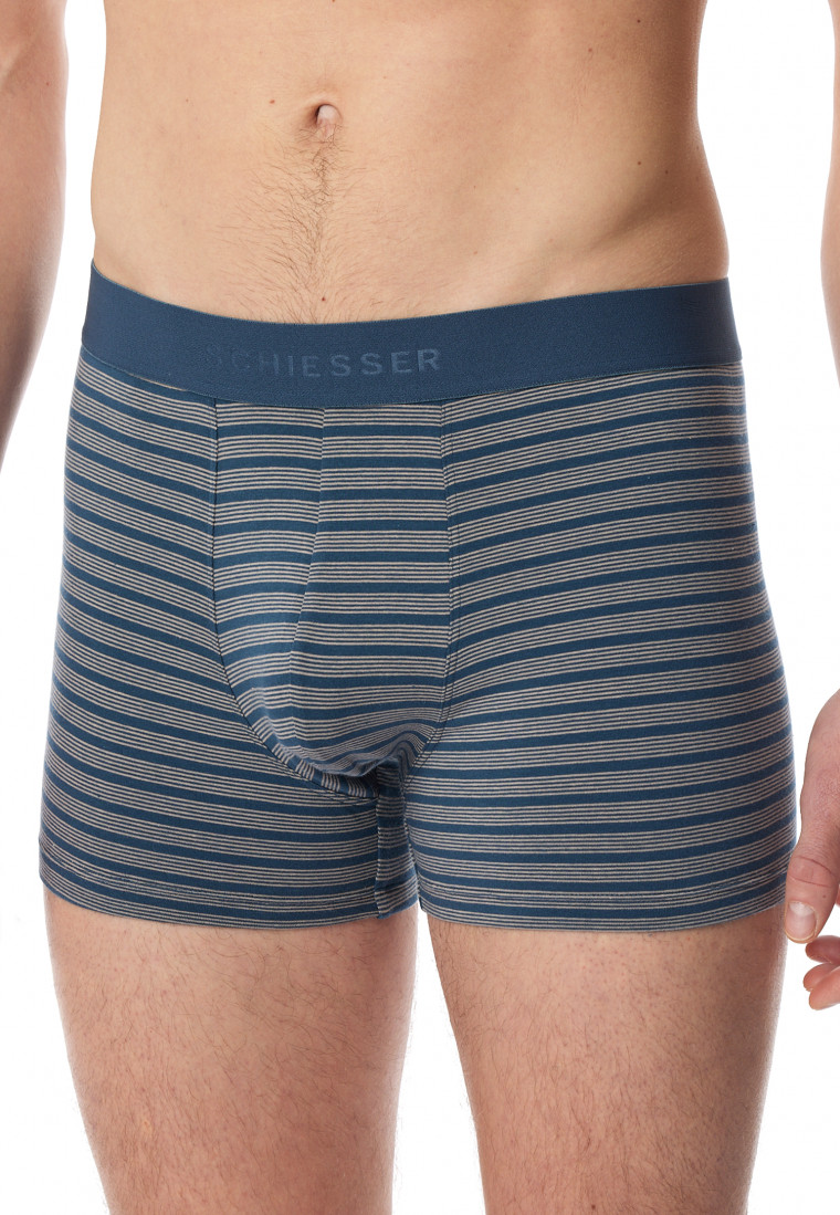 Shorts 3er-Pack Organic Cotton Webgummibund uni/gestreift mehrfarbig - 95/5