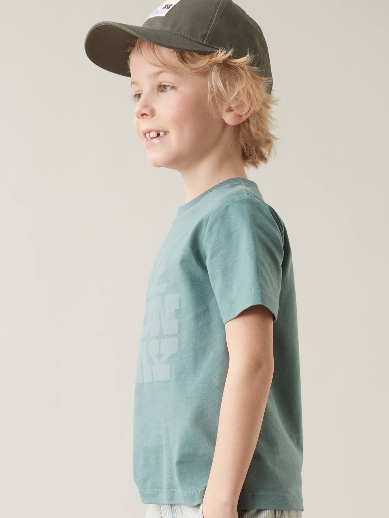 Tee-shirt garçon coton bio CYRILLUS vert émeraude
