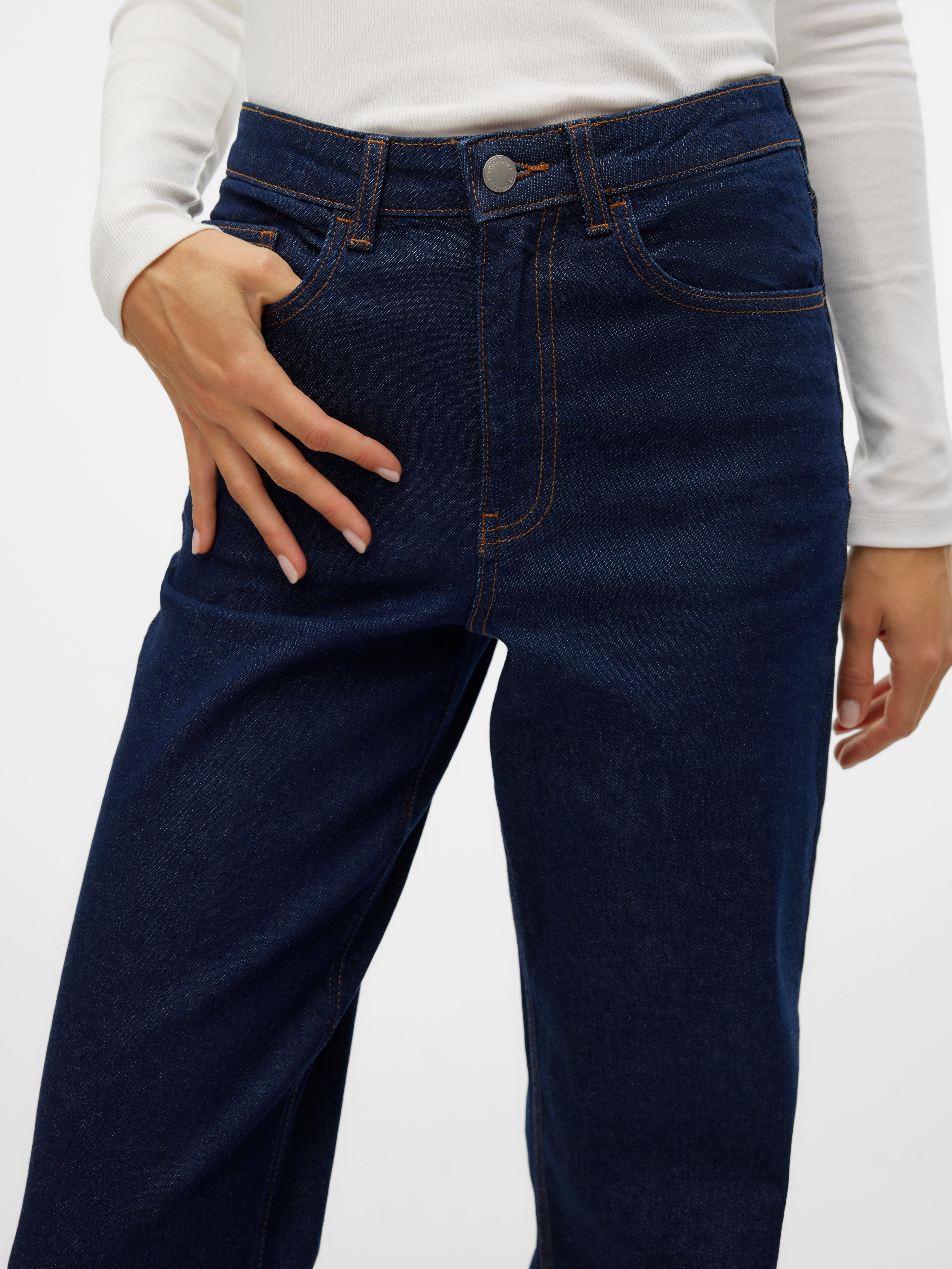 VMREBECCA Super High Rise Weit geschnitten Jeans