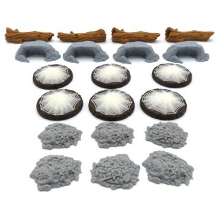 Terrain Tokens for Shadowed Paths Expansion - Journeys in Middle Earth - 20 Pieces