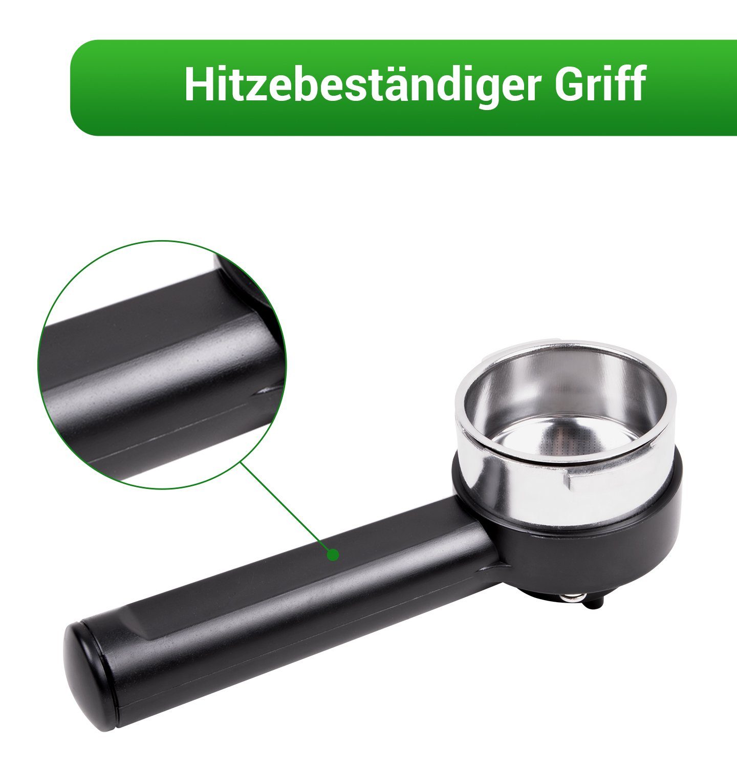 VIOKS Siebträger-/Filterkaffeemaschine Ersatz für Philips Saeco 996530067961, Siebträger mit Sieb für Kaffeemaschine