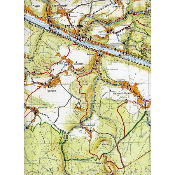 Große Karte der Sächsischen Schweiz 1 : 30 000 - Wanderkarte