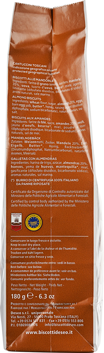Deseo Cantuccini Toscani mit Mandeln 180g