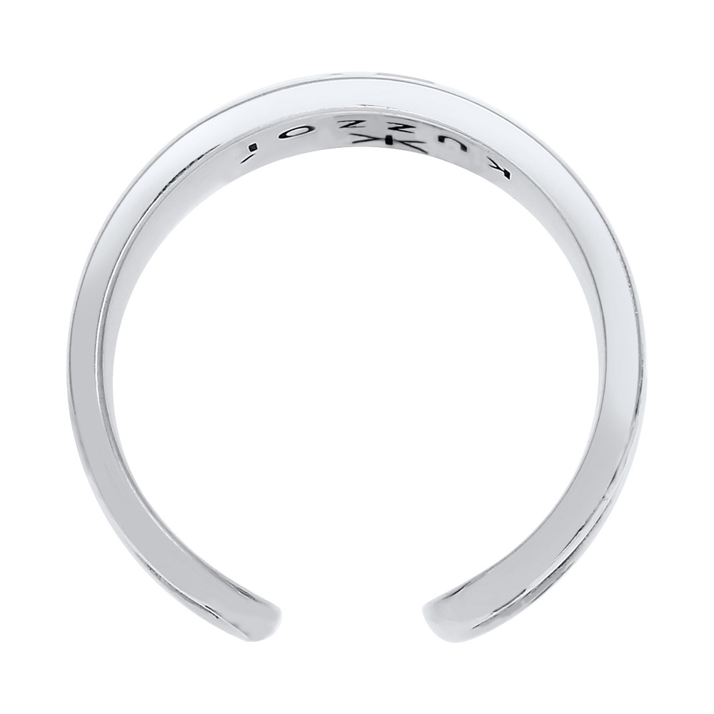 KUZZOI KUZZOI Bague Hommes bande ornement design ouvert en argent sterling 925 Bague