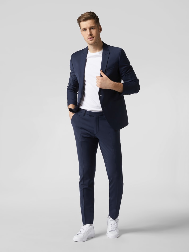 Slim Fit Anzughose mit Stretch-Anteil Modell 'Piet' - 'Drynamic' in dunkelblau