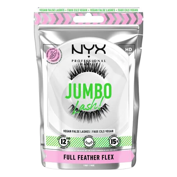 NYX Jumbo Lash! Full Feather Flex dirbtinės blakstienos