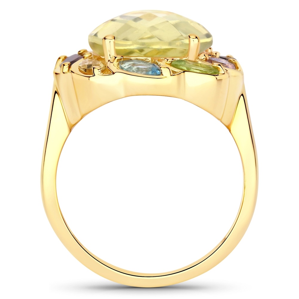 Rafaela Donata Bague Argent sterling Quartz citron en Or jaune Bague