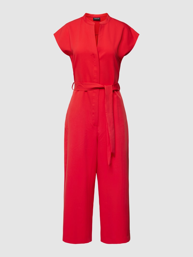 Jumpsuit mit V-Ausschnitt in hellrot