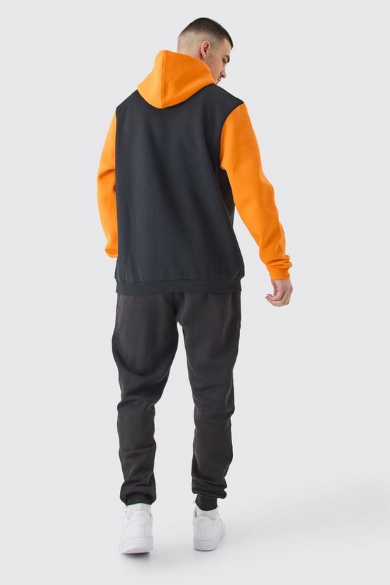 Tall Colorblock Hoodie in Orange