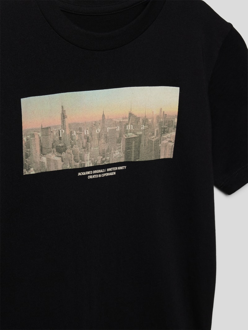 T-Shirt mit Motiv-Print Modell 'COPENHAGEN' in schwarz