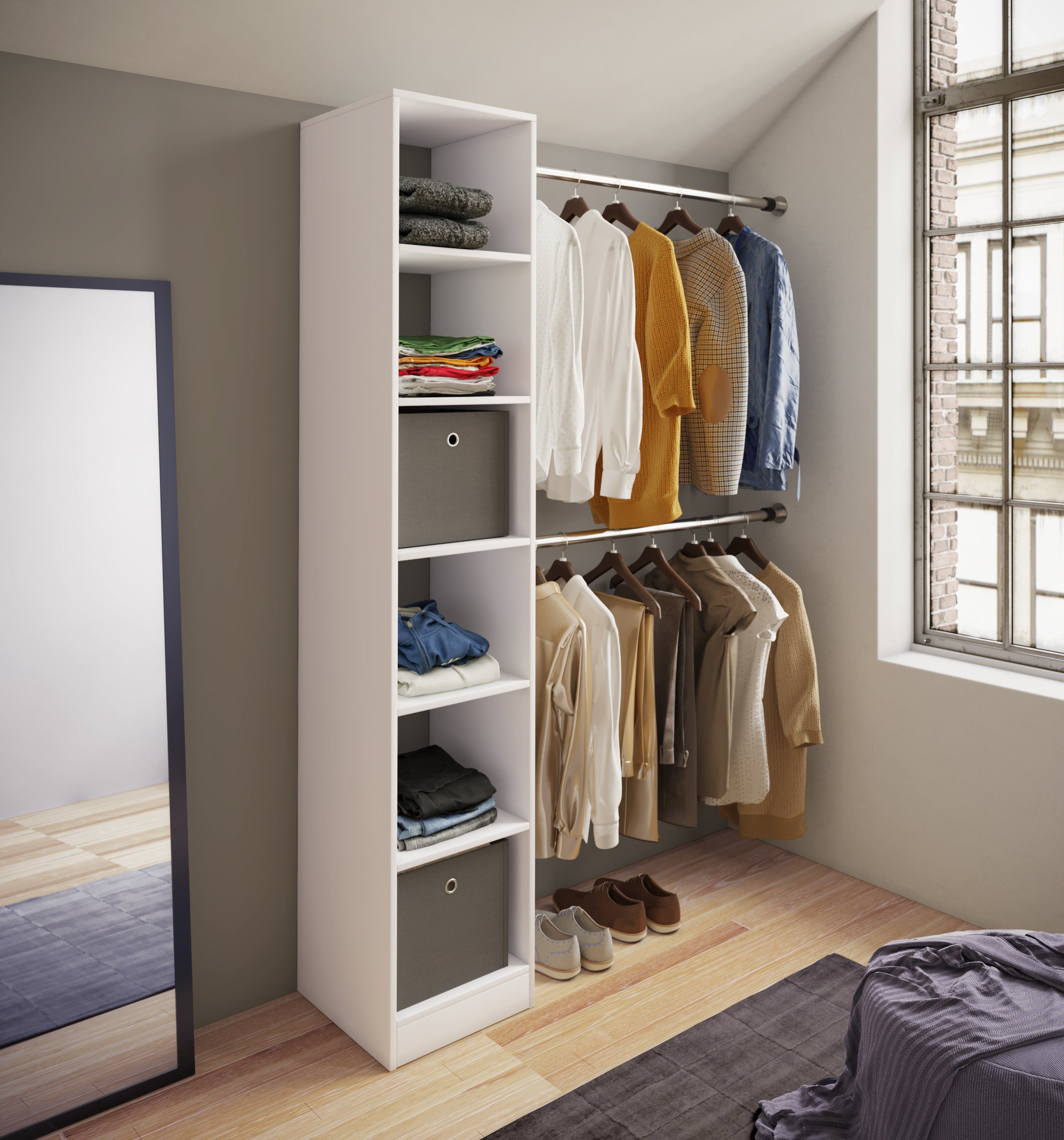VCM Kleiderschrank Offener Kleiderschrank Dachschrägen Regal Dacholll (1-St)