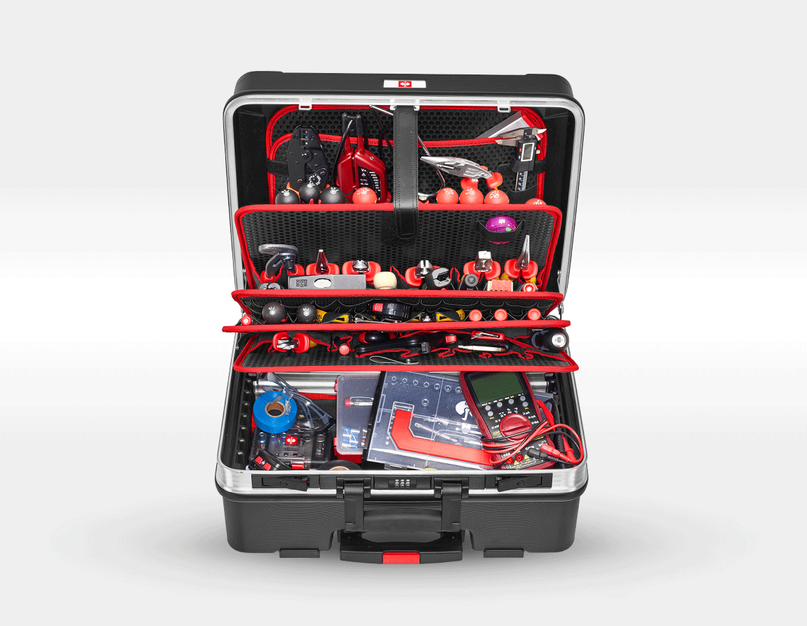 Werkzeug-Set Elektro Meister pro + Werkzeugtrolley