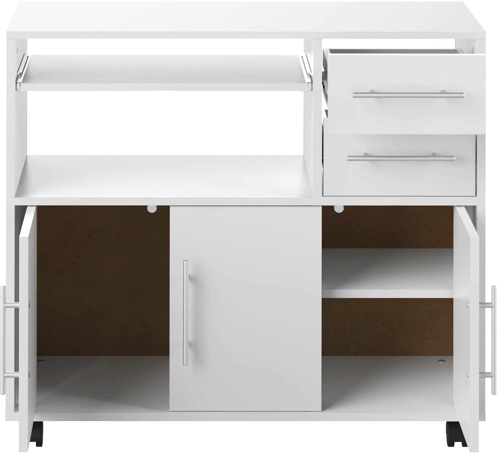 TemaHome Mehrzweckschrank Marius Breite 89 cm, auf Rollen