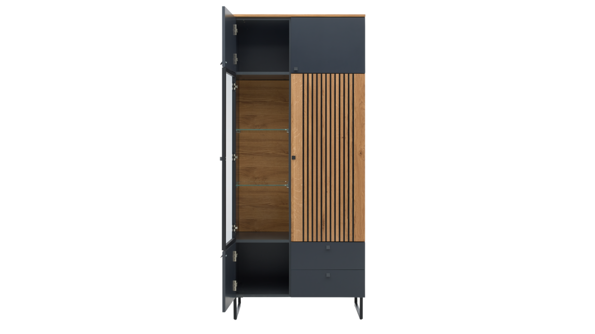 Interliving Vitrine Quarzgrau