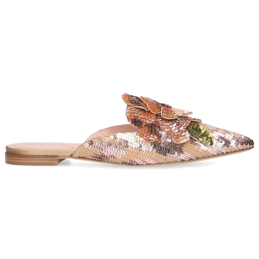 Alberta Ferretti - Pantoletten MIA Pailletten - pink